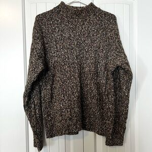 Mohair Cotton Arrow River Chunky Knit Ribbed Sweater Women size medium Cable